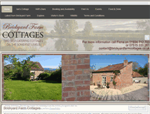 Tablet Screenshot of brickyardfarmcottages.co.uk